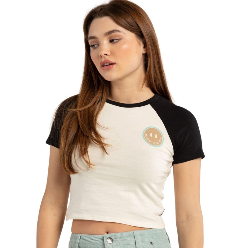 Body Glove Women's All Smiles Raglan Cap Sleeve in Cream