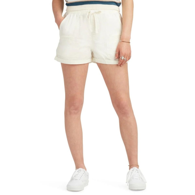 Body Glove Women's Elastic Waist Twill Short in Cream