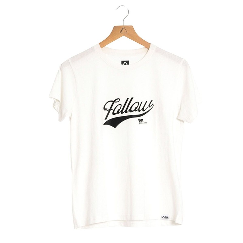 Follow Script Ladies Tee in Natural
