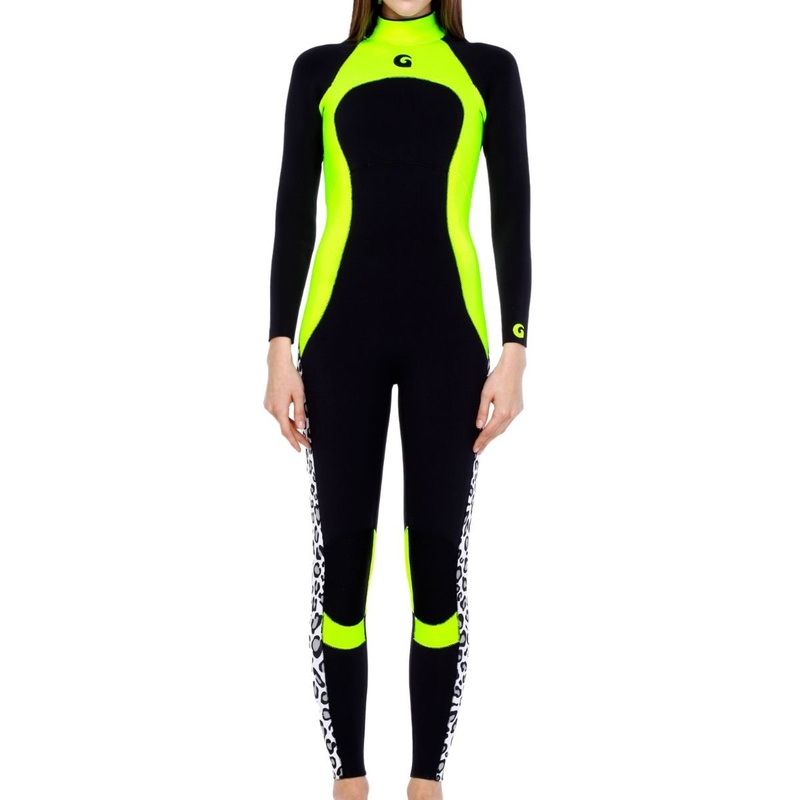 Glidesoul Womens 3/2 Full Yellow Leopard