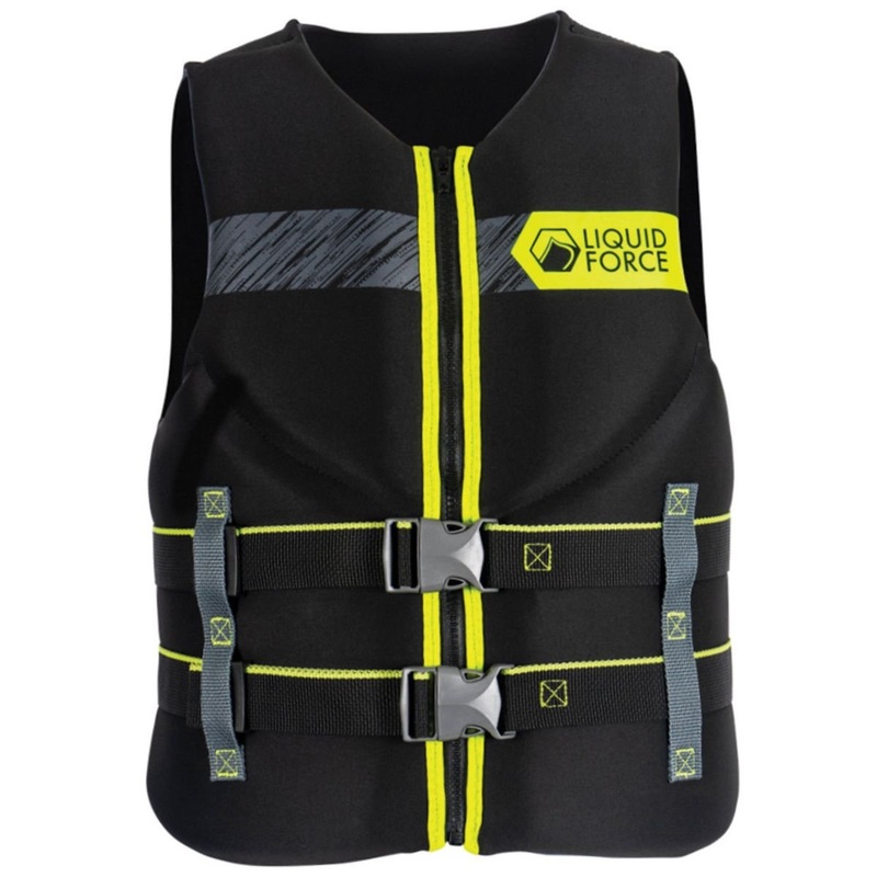 Liquid Force Hinge Classic CGA Life Jacket in Black/Green