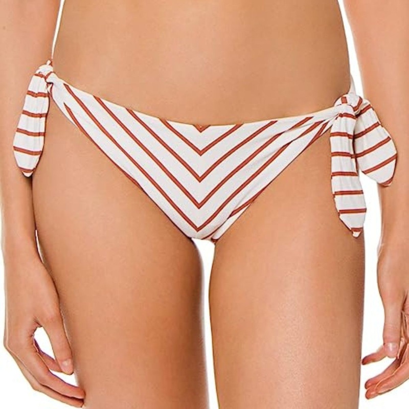 O'Neill Karmen Stripe Side Tie Pant in Coconut Shell