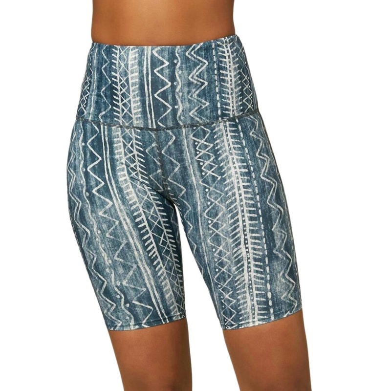 O'Neill Las Flores Bungalow Striped Bike Short in Slate