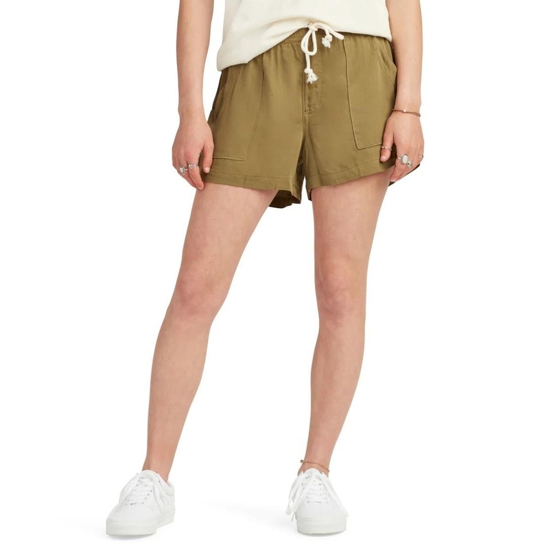 Body Glove Women's Paper Bag Waist Short in Fern Green