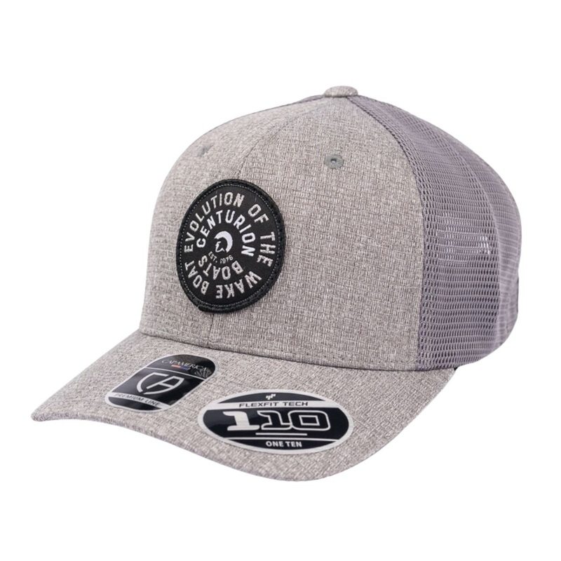 Centurion Boats Spiral Ribbed Trucker Cap in Heather Grey