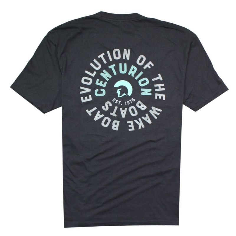 Centurion Men's Spiral Tee in Graphite Black
