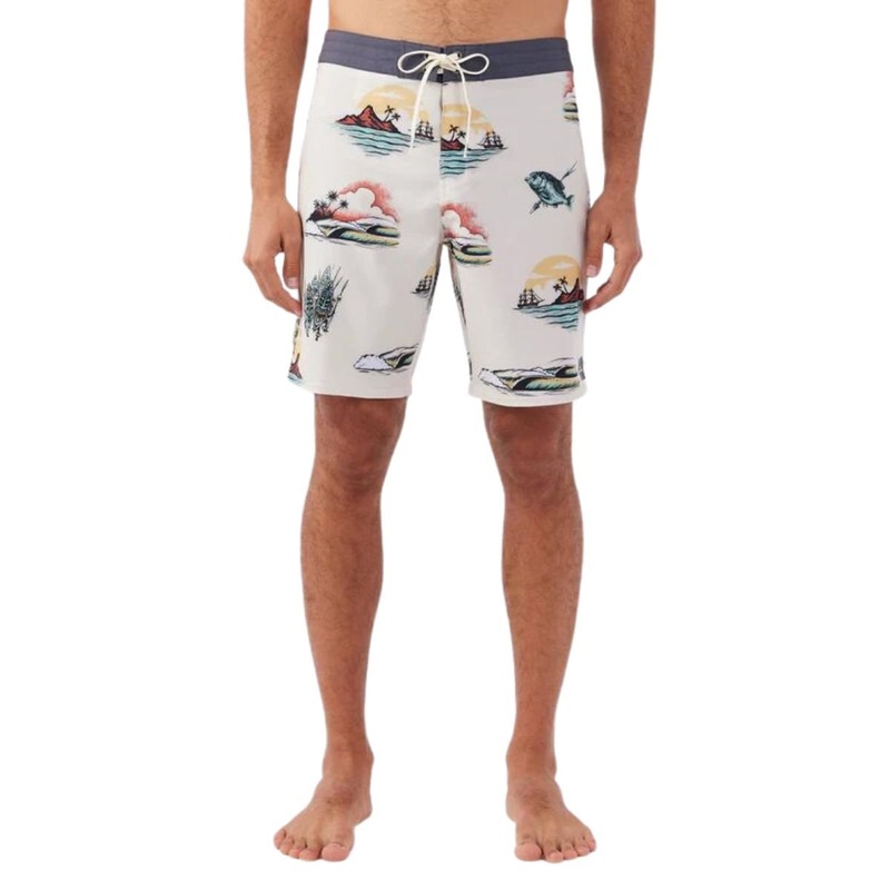 O'Neill Hyperfreak Kevin Walsh 19" Boardshorts in Cream