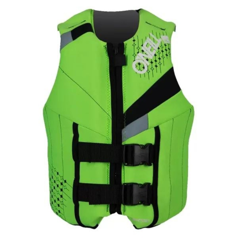 O'Neill Life Vest 2021 Teen Reactor USCG Day Glow Black Flint