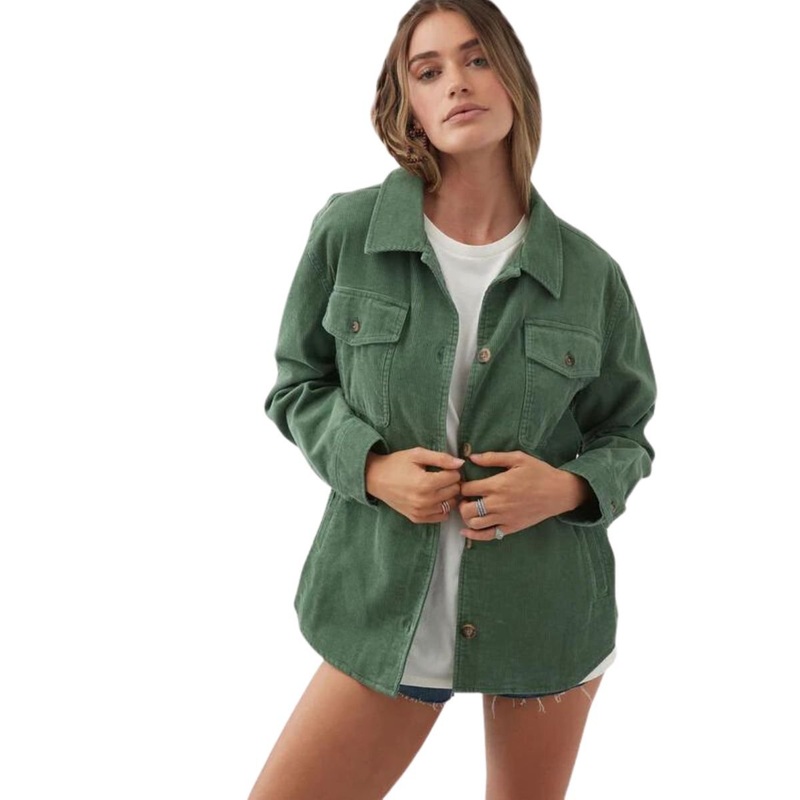 O'Neill Tidal Button-Up Jacket in Moss
