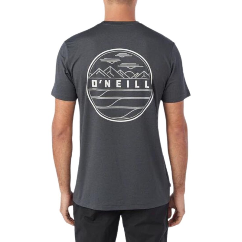 O'Neill TRVLR UPF Tee in Heather Black