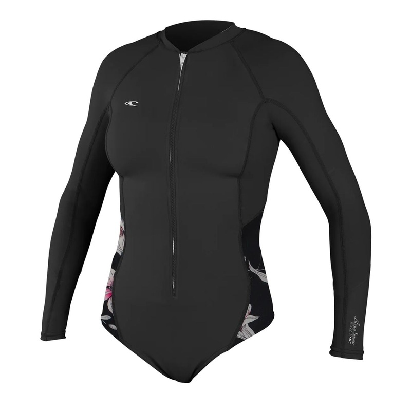 O'Neill Women's Prem L/S Surf Suit Blk/Blk/Albnyflr
