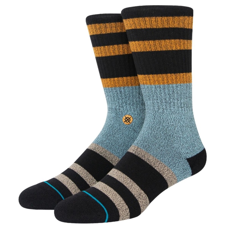 Stance Staggered Socks in Washed Black