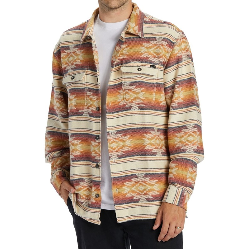Billabong Offshore Jacquard Flannel Shirt in Gold