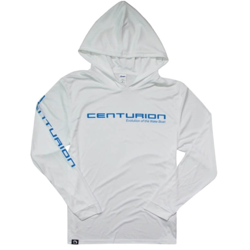 Centurion Long Sleeve Bahama Hooded Tee in White
