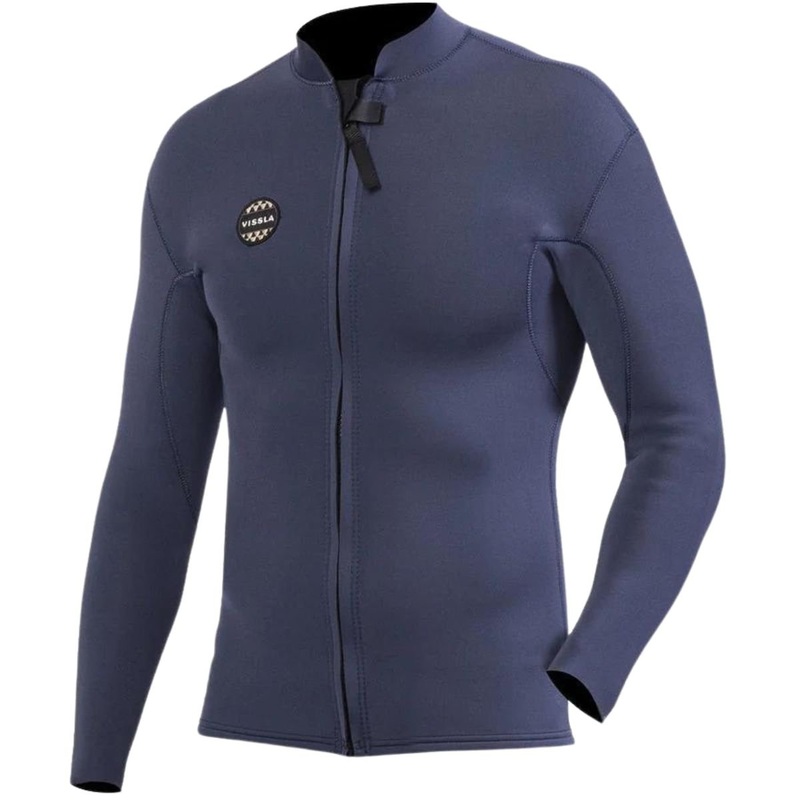 Vissla 2mm Solid Sets Front Zip Jacket in Dark Slate