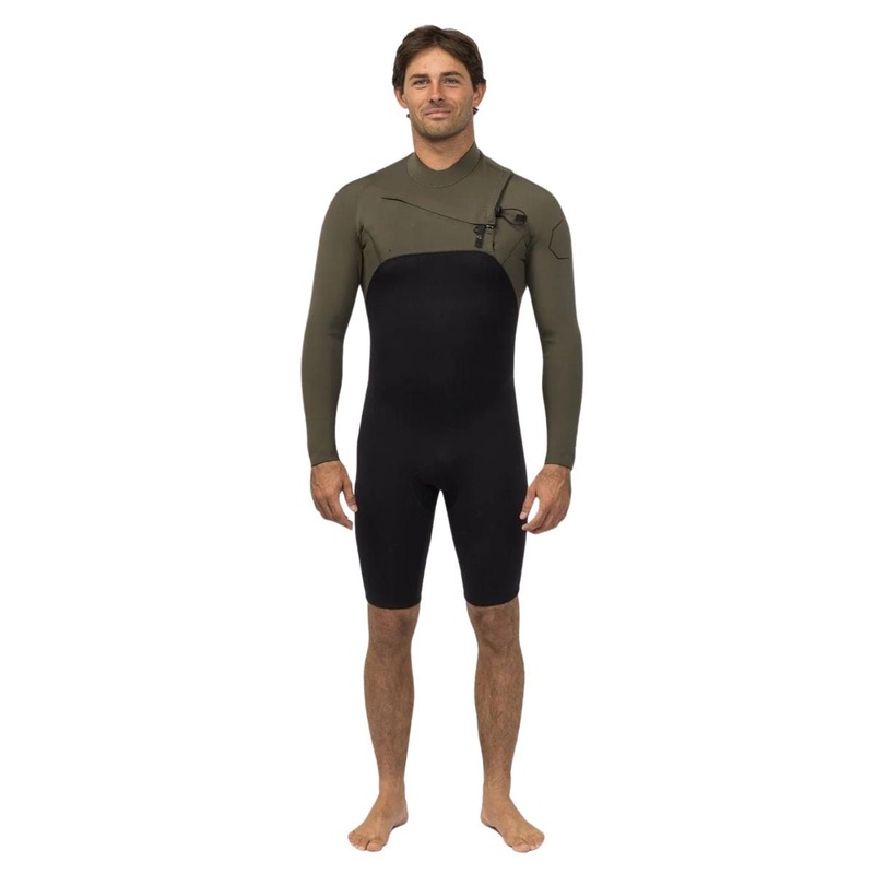 Vissla High Seas II 2-2 Long Sleeve Spring Wetsuit in Army