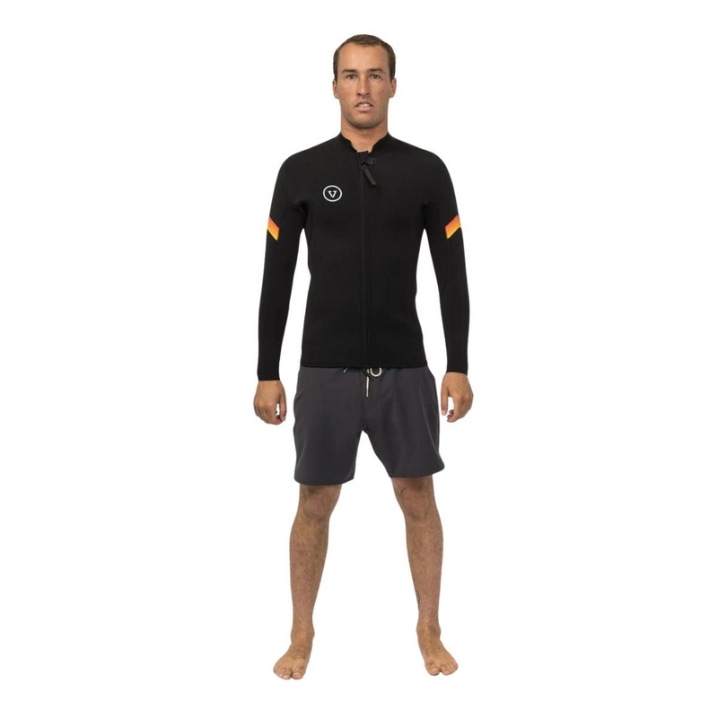 Vissla Raditude 2mm Front Zip Jacket in Black