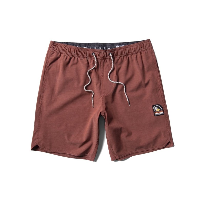 Vissla Solid Sets 17.5" Ecolastic Boardshort in Barn Red