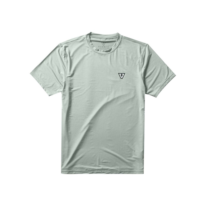 Vissla Twisted Eco SS Rash Guard in Sea Green Heather