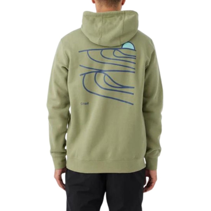 O'Neill OG Tidal Pullover Hoodie in Dust Green