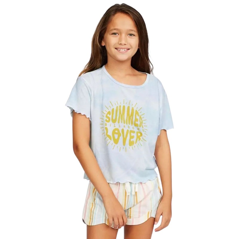 Billabong Girlfriend Tee Girls Tee in Clear Sky