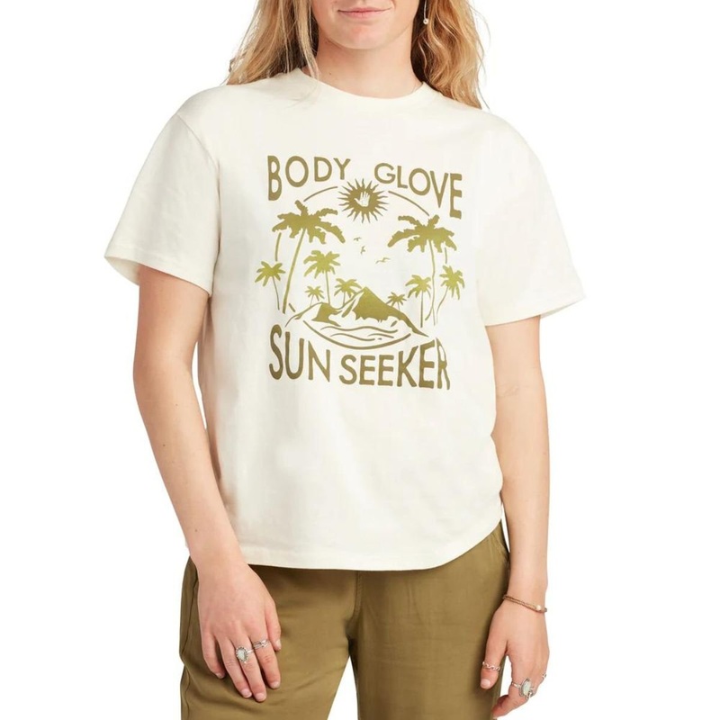 Body Glove Women's Core Ombre Forest Tee in Cream