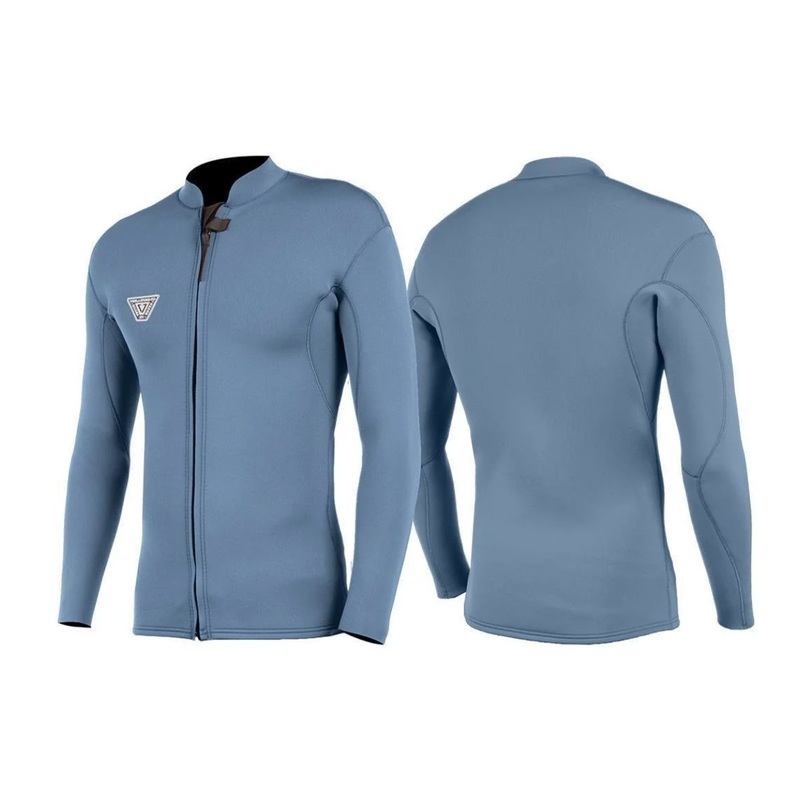 Vissla 2mm Solid Sets Front Zip Jacket in Harbor Blue