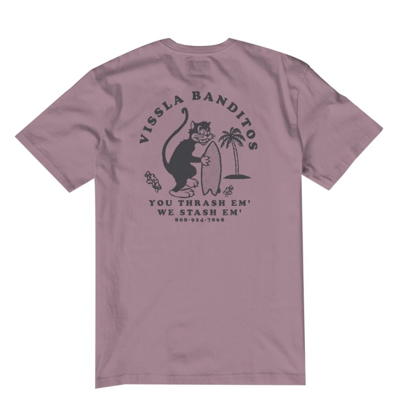 Vissla Bandito Pocket Tee in Dusty Rose