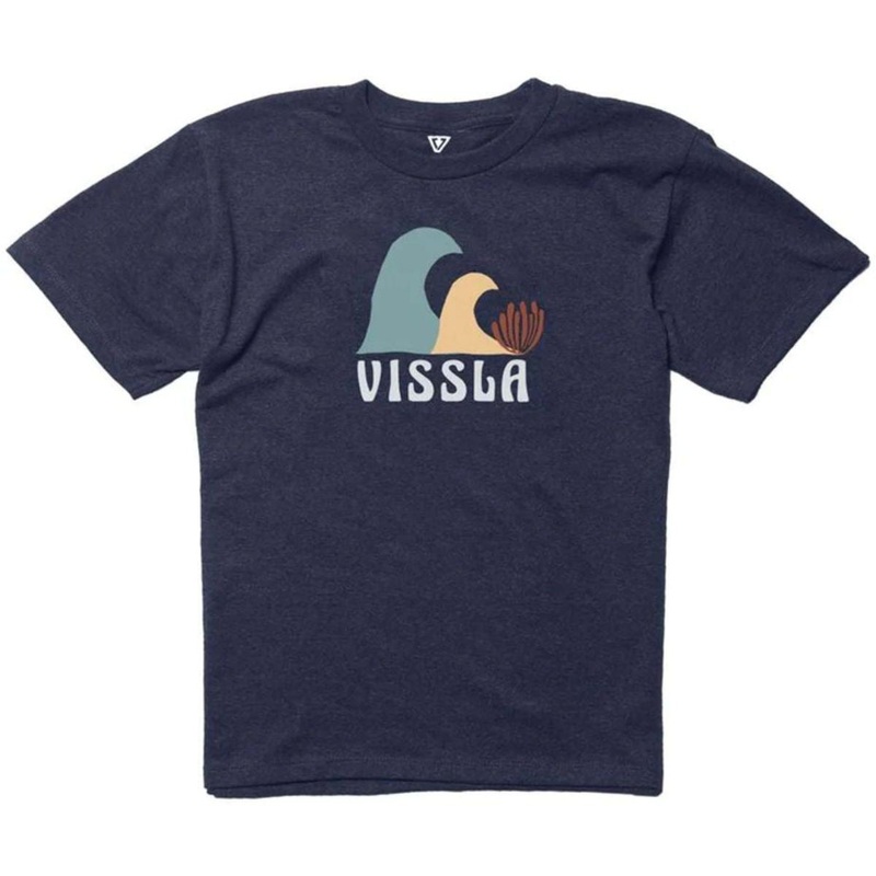 Vissla Isle Kids Tee in Navy Heather