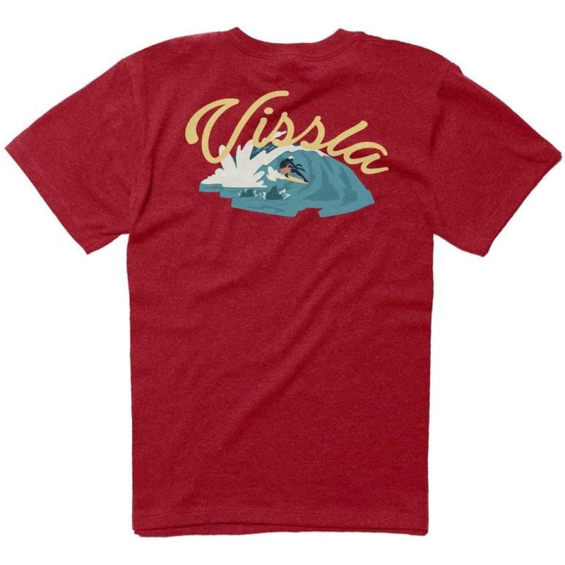 Vissla Radical Boys SS Tee in Red Heather