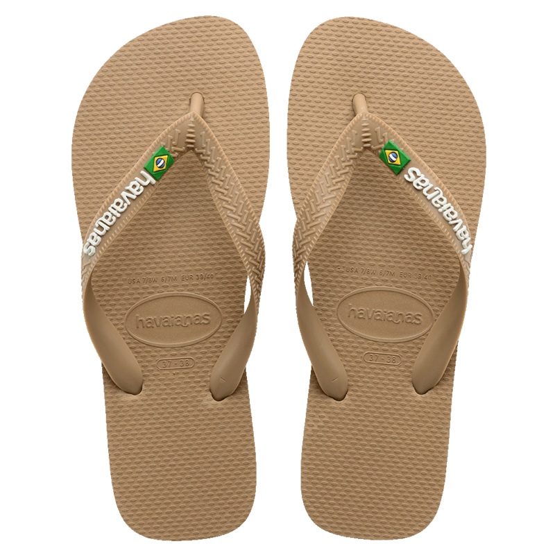 HAVAIANAS BRAZIL LOGO TAN