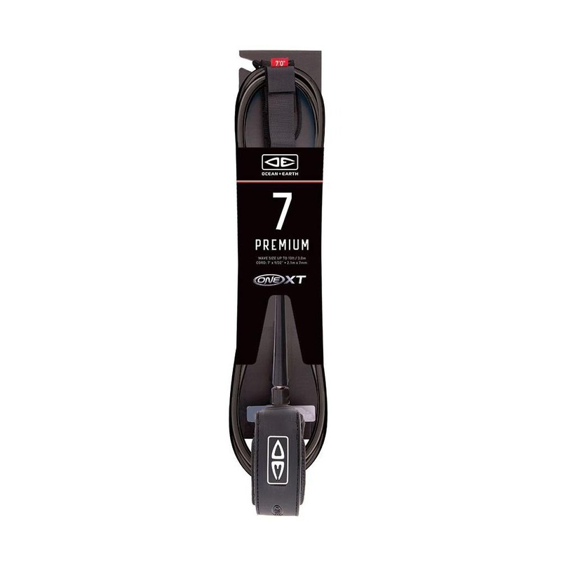 OCEAN & EARTH XT 7'0 ONE PIECE LEASH BLACK