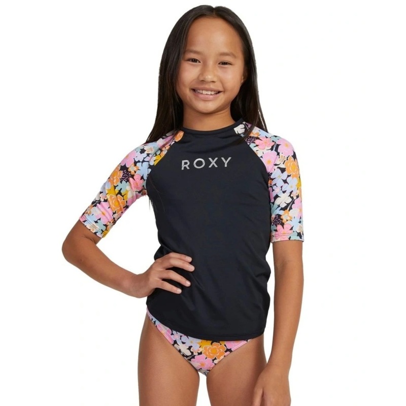 ROXY ABOVE THE LIMITS SS LYCRA GIRLS  ANTHRACITE MEMORIES
