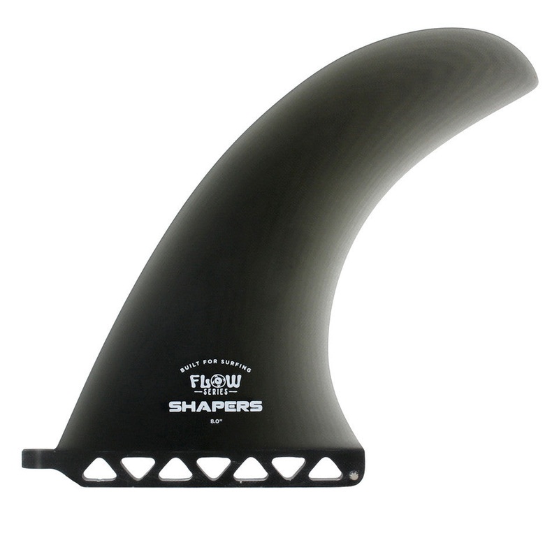 SHAPERS 8" FLOW BLACK TRANSLUCENT LONG BOARD FIN