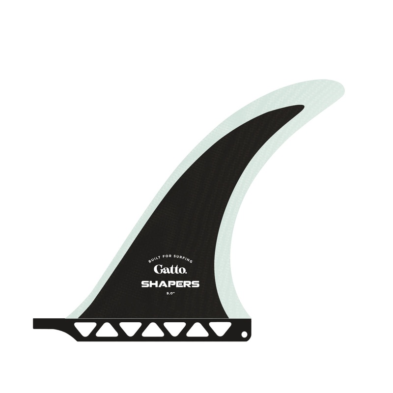 SHAPERS GATTO 9 BLACK CLEAR LONGBOARD FIN