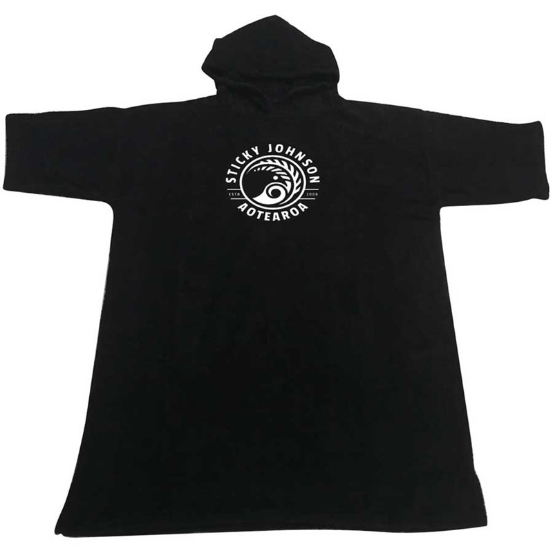 STICKY JOHNSON TEEN KIWI HOODIE TOWEL BLACK