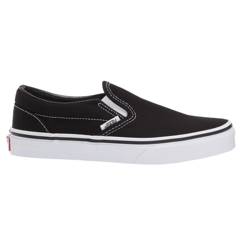 VANS KIDS CLASSIC SLIP ON BLACK WHITE