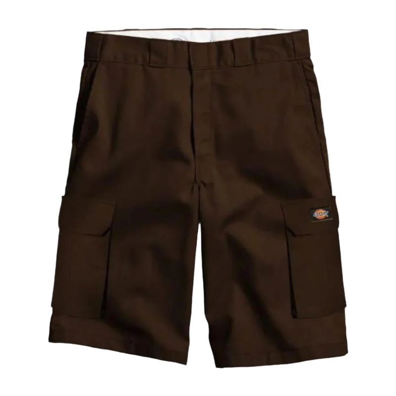 DICKIES 13-INCH MULTI POCKET CARGO WORK SHORT DARK BROWN