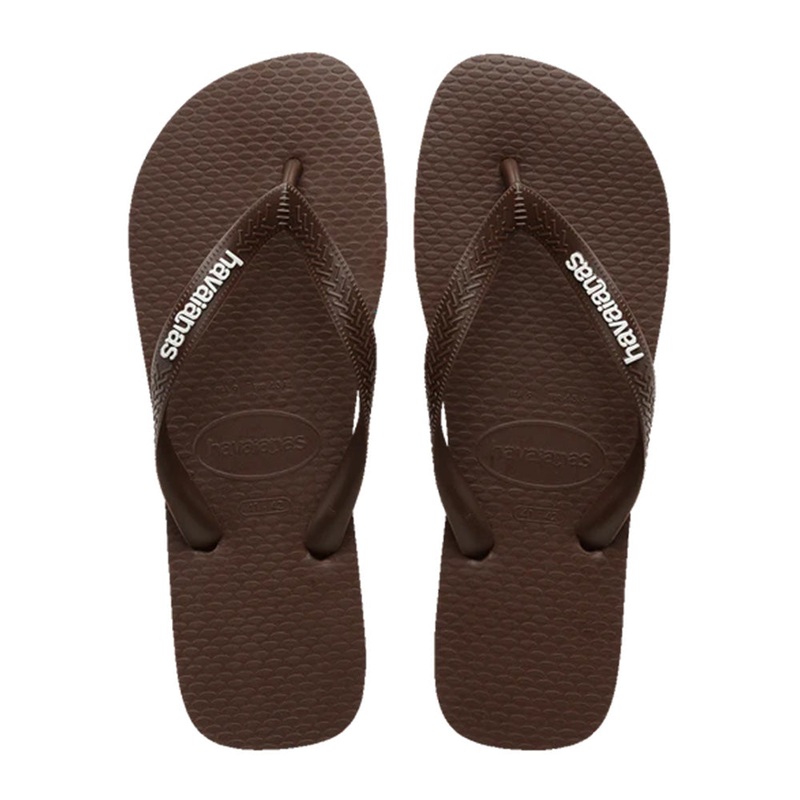 HAVAIANAS LOGO FILETE DARK BROWN