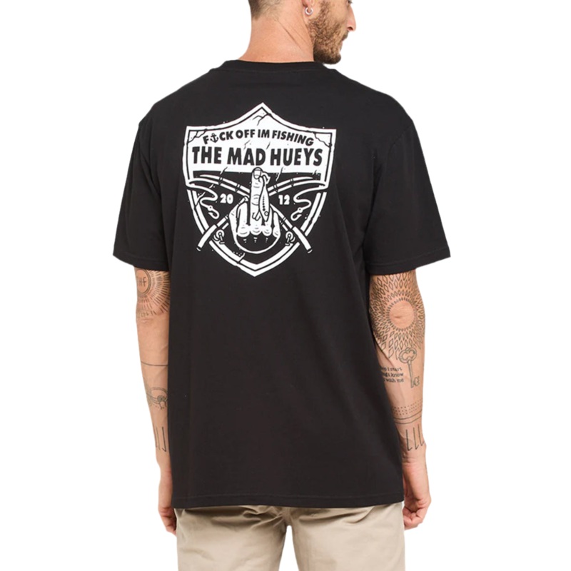 MAD HUEYS RAIDER FK OFF FISHING TEE BLACK