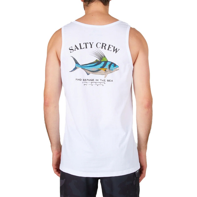 SALTY CREW ROOSTER TANK WHITE