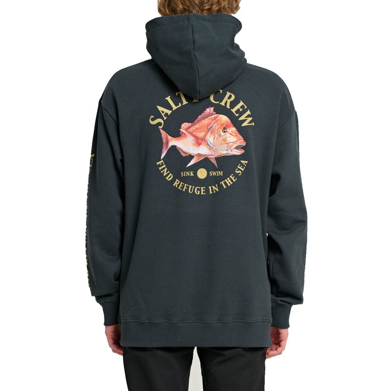 SALTY CREW SNAP ATTACK PIGMENT COAL HOOD