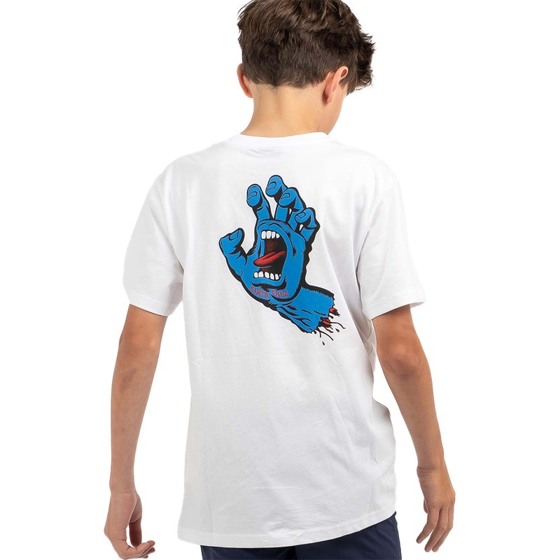SANTA CRUZ OPUS SCREAMING HAND TEE WHITE