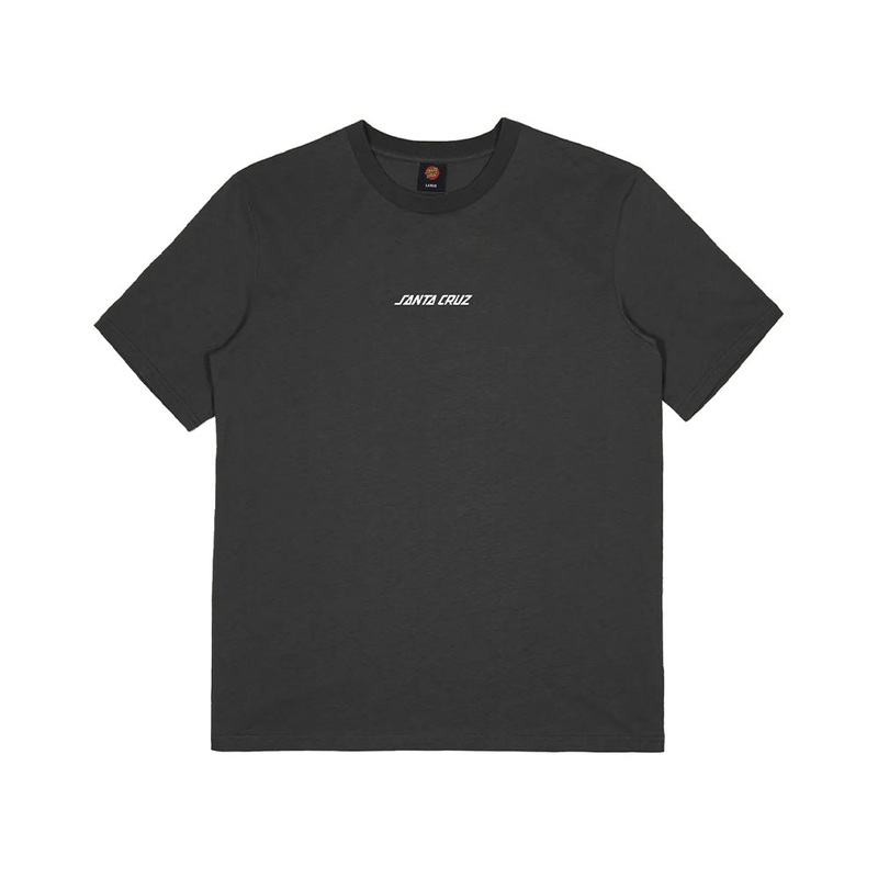 SANTA CRUZ TOIL STRIP FRONT TEE CHARCOAL