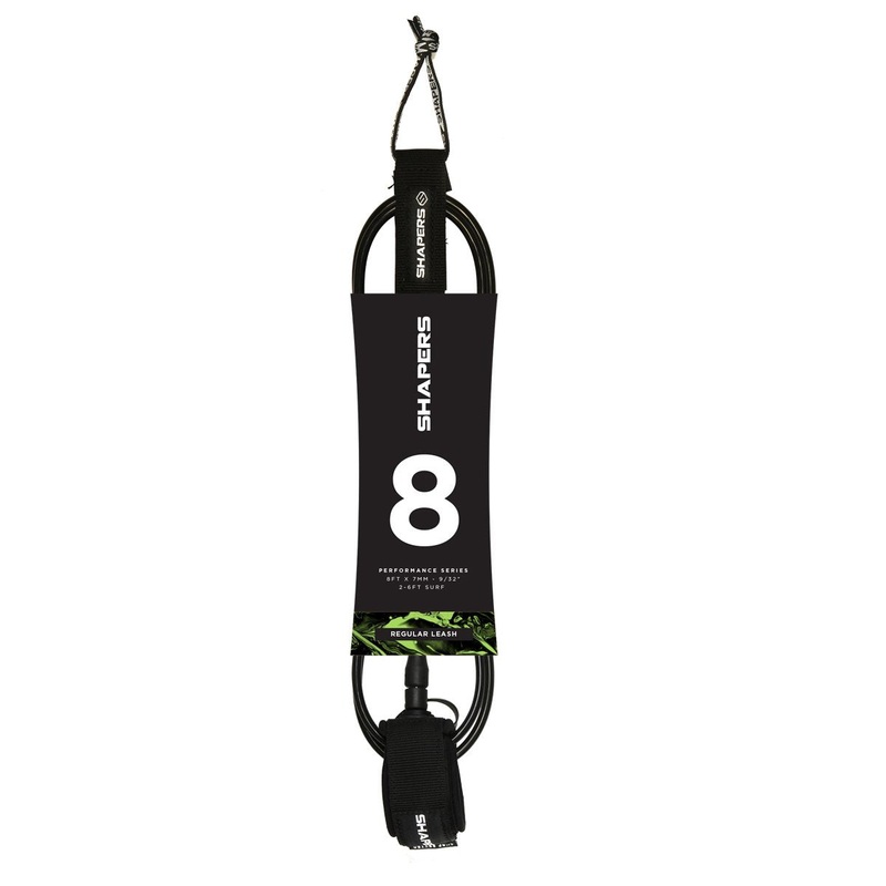SHAPERS 8FT REGULAR SURF LEASH BLACK