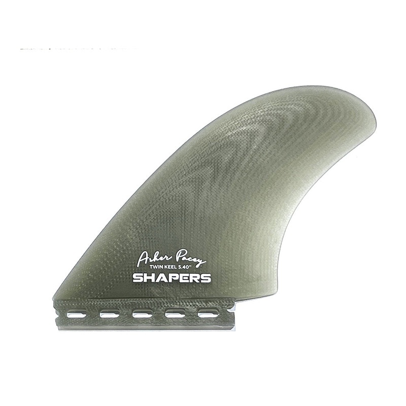 SHAPERS AP TWIN FIN  KEEL 5.4 SMOKE  SINGLE TAB