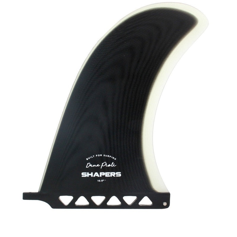 SHAPERS DANE PIOLI 10.8" BLACK CLEAR LONG BOARD FIN