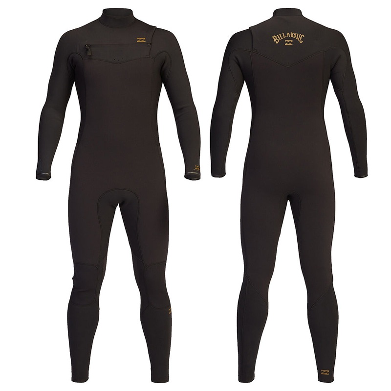 BILLABONG REVOLUTION 4/3MM CHEST ZIP BLACK CLAY