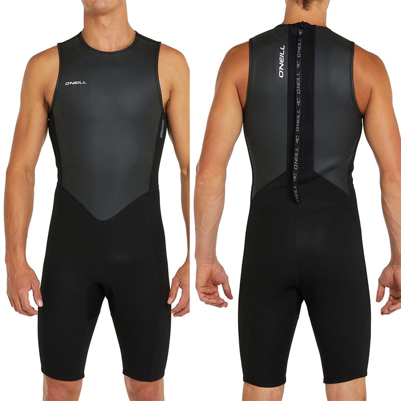 O'NEILL REACTOR 2 BACKZIP SHORT JOHN 2MM BLACK