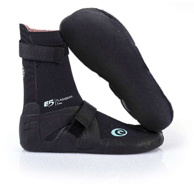 RIP CURL WOMENS 3MM FLASHBOMB HIDDEN SPLIT TOE BOOT
